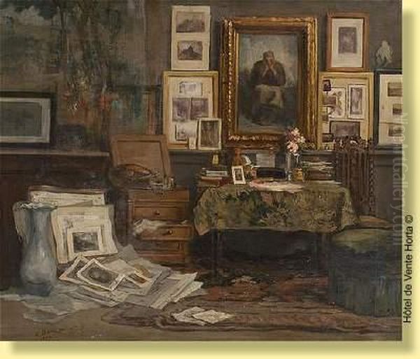 L'interieur De L'artiste Oil Painting by Cecile Douard