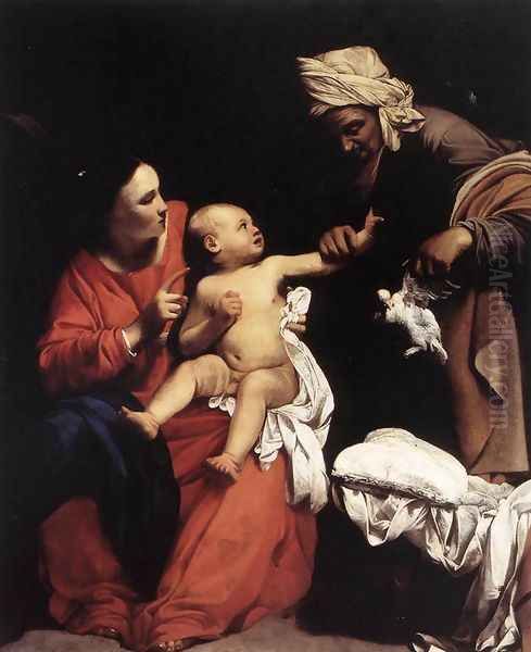 Madonna and Child with St Anne 1610 Oil Painting by Carlo Saraceni