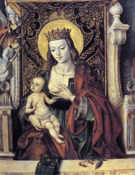 Virgin and Child c. 1475 Oil Painting by Pedro Berruguette