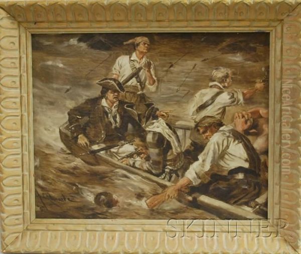 Pirates Under Siege Oil Painting by Harry C. Edwards