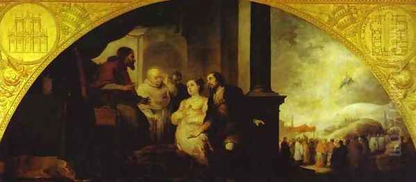 Patrician John Reveals his Dream to Pope Liberius 1665 Oil Painting by Bartolome Esteban Murillo