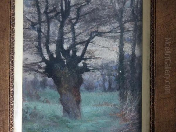 Forest Scene Oil Painting by Walter Emsley