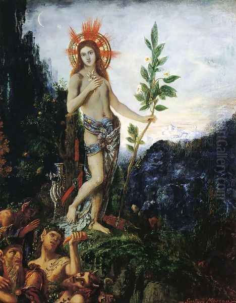 Apollo and the Satyrs Oil Painting by Gustave Moreau