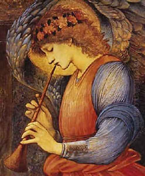 An Angel Oil Painting by Sir Edward Coley Burne-Jones