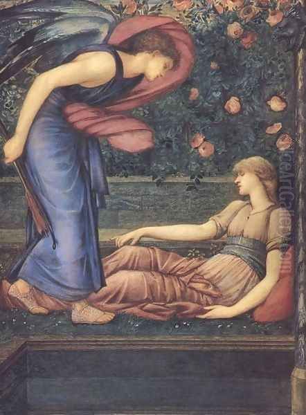 Cupid and Psyche Oil Painting by Sir Edward Coley Burne-Jones