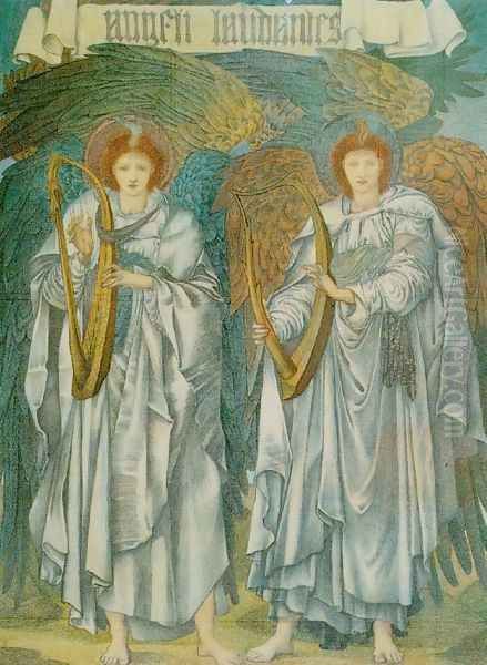 Angeli Laudantes Oil Painting by Sir Edward Coley Burne-Jones