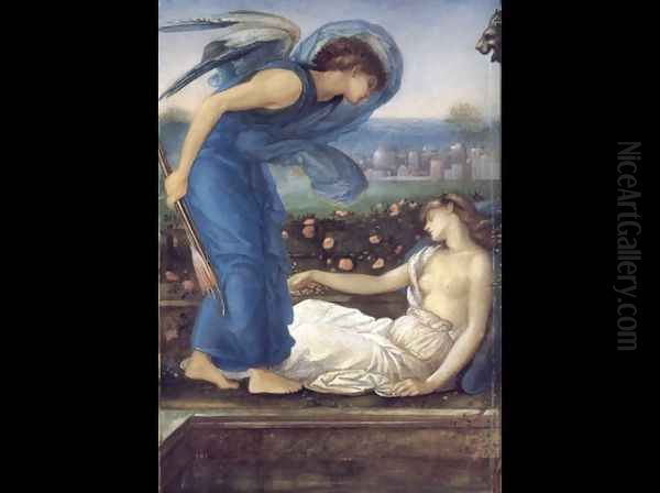 Cupid Finding Psyche Oil Painting by Sir Edward Coley Burne-Jones