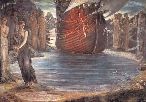 The Sirens (study) Oil Painting by Sir Edward Coley Burne-Jones