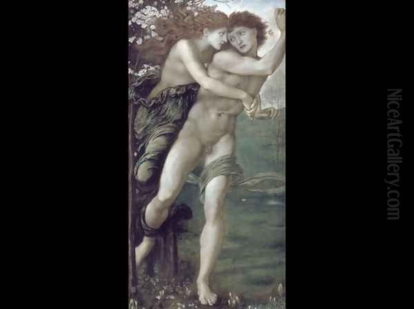 Phyllis and Demophoon Oil Painting by Sir Edward Coley Burne-Jones