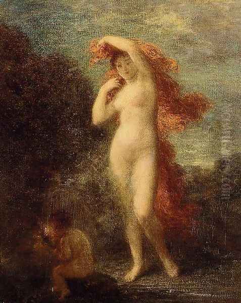 Venus and Cupid Oil Painting by Ignace Henri Jean Fantin-Latour