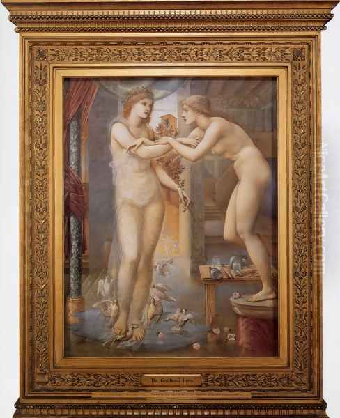 Pygmalion And The Image: III The Godhead Fires Oil Painting by Sir Edward Coley Burne-Jones