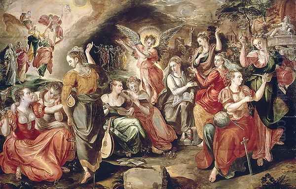 The Wise and the Foolish Virgins Oil Painting by Maarten de Vos