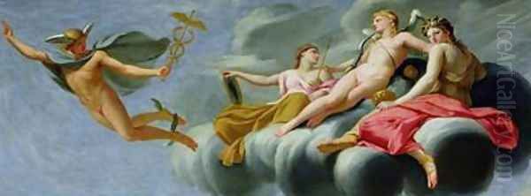 Cupid Ordering Mercury to Announce his Power to the Universe Oil Painting by Eustache Le Sueur