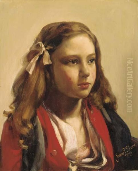 Portrait Of A Girl Oil Painting by James Fullerton Sloan