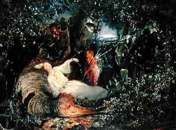 The Captive Dreamer Oil Painting by John Anster Fitzgerald