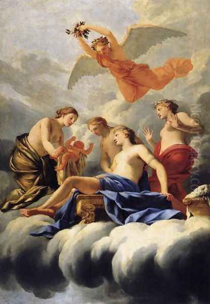 The Birth of Cupid 1645-47 Oil Painting by Eustache Le Sueur