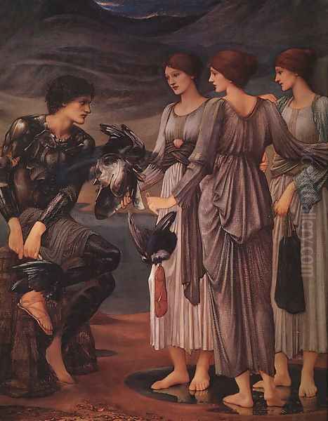 The Arming of Perseus 1885 Oil Painting by Sir Edward Coley Burne-Jones