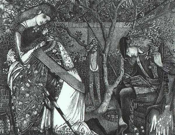 The Knight's Farewell 1858 Oil Painting by Sir Edward Coley Burne-Jones