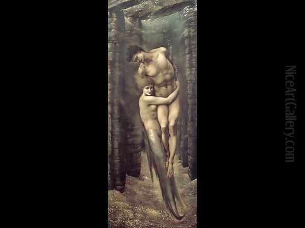 The Depths of the Sea 1887 Oil Painting by Sir Edward Coley Burne-Jones