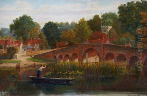 At Sonning On Thames Oil Painting by Gordon Arthur Meadows