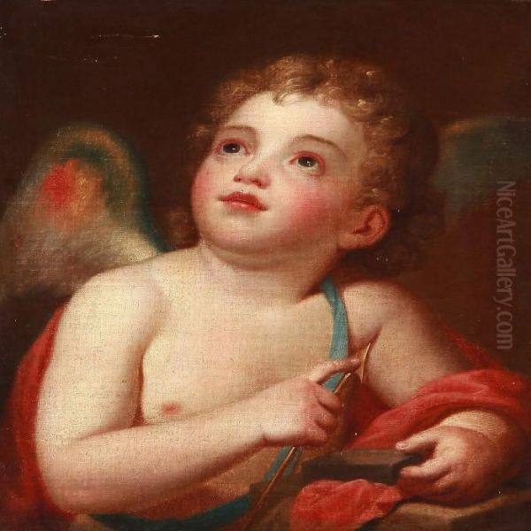 Cupid Oil Painting by Christian Gottlieb Kratzenstein-Stub