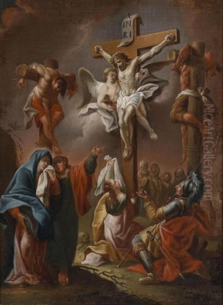 The Crucifixion Oil Painting by Philipp Jakob Greil