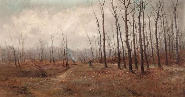 Bosque Invernal Oil Painting by Achille Guerra