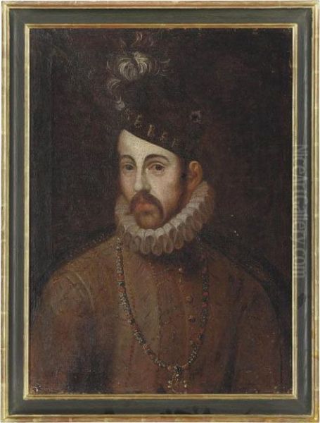 Francois Clouet Portrait Of Charles Ix Of France Oil Painting by Georges Francois Guiaud