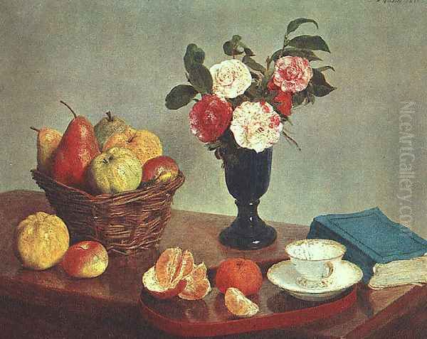 Still Life 1866 Oil Painting by Ignace Henri Jean Fantin-Latour