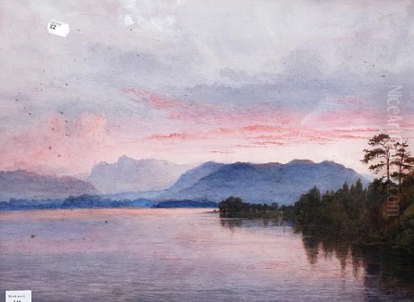 Lake Windermere Oil Painting by Henry R. Hall