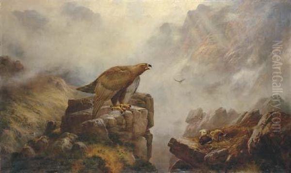 The Home Of The Golden Eagle Oil Painting by Henry R. Hall