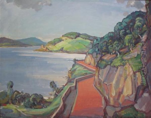 The Loch Road Oil Painting by Charles Hemingway