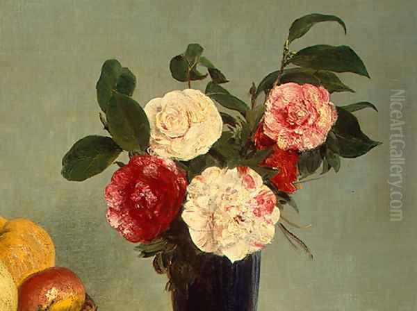 Still Life [detail: 4] Oil Painting by Ignace Henri Jean Fantin-Latour