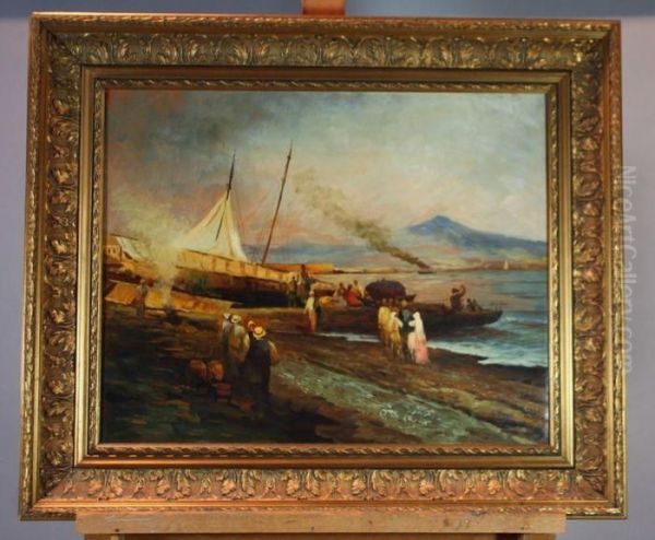 Retour De Bateaux Oil Painting by Henri