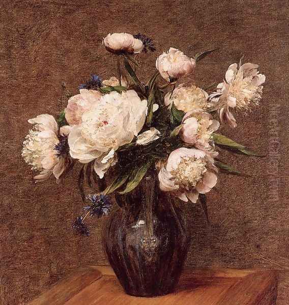 Bouquet of Peonies Oil Painting by Ignace Henri Jean Fantin-Latour