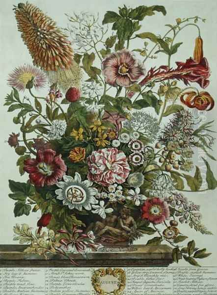 August, from 'Twelve Months of Flowers' Oil Painting by Pieter Casteels