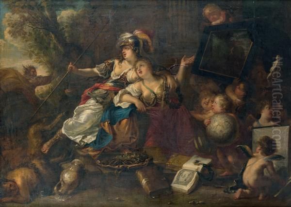 Allegorie De La Connaissance Oil Painting by Johann Hulsman