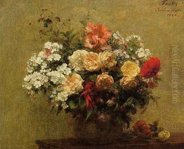 Summer Flowers Oil Painting by Ignace Henri Jean Fantin-Latour