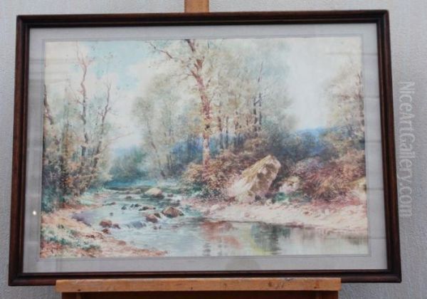 Riviere En Foret Oil Painting by Charles Jaffeux