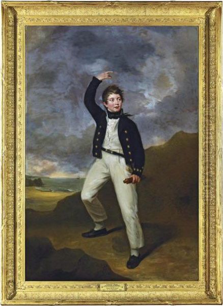 Portrait Of George James Perceval Oil Painting by George Francis Joseph