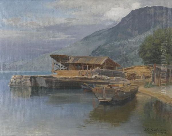 Rigi Bei Vitznau Am Vierwaldstattersee Oil Painting by Josef Clemens Keller