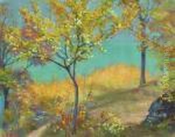 Herbst Am Thunersee Oil Painting by Robert Kiener