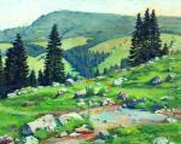 Am Schwefelberg Oil Painting by Robert Kiener