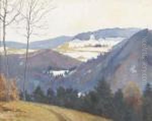 Schneeschmelze Am Gurten Oil Painting by Robert Kiener