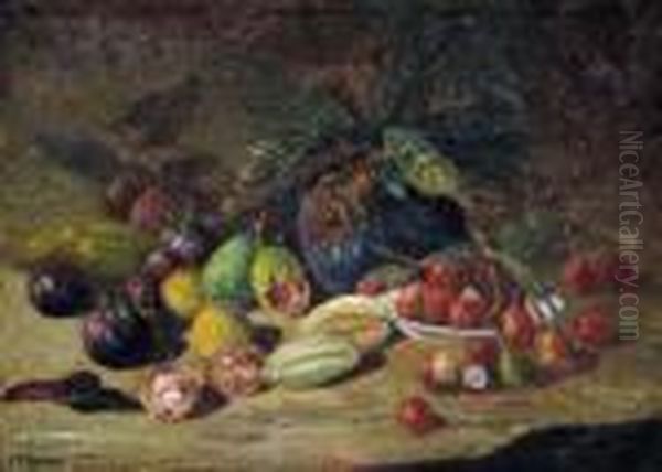 A Still Life With Tropical Fruits by Frederik Anton Kievits