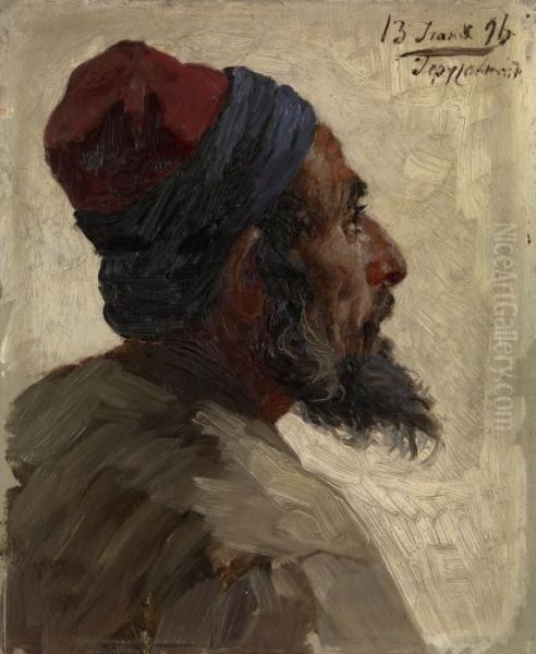 Male Portrait Oil Painting by Nikolai Andreevich Koshelev