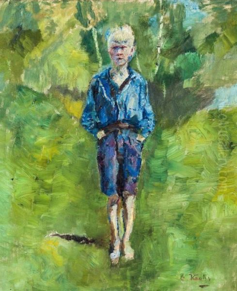 Standing Boy Oil Painting by Othilia, Oda Krohg