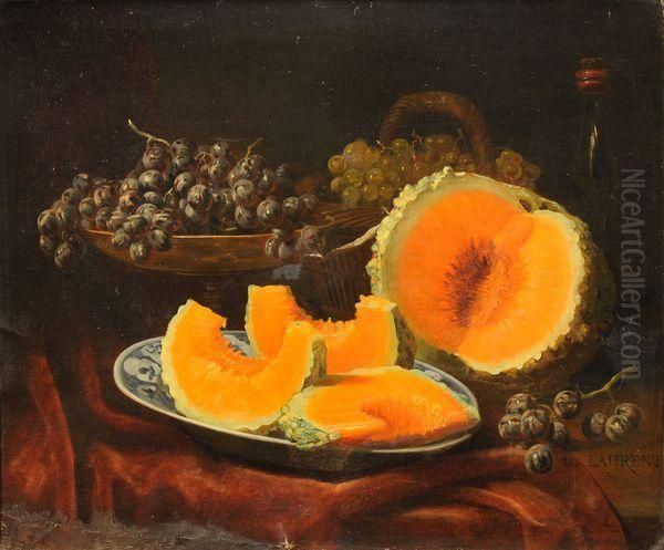 Melon Et Raisin Oil Painting by Elie Joseph Laurent