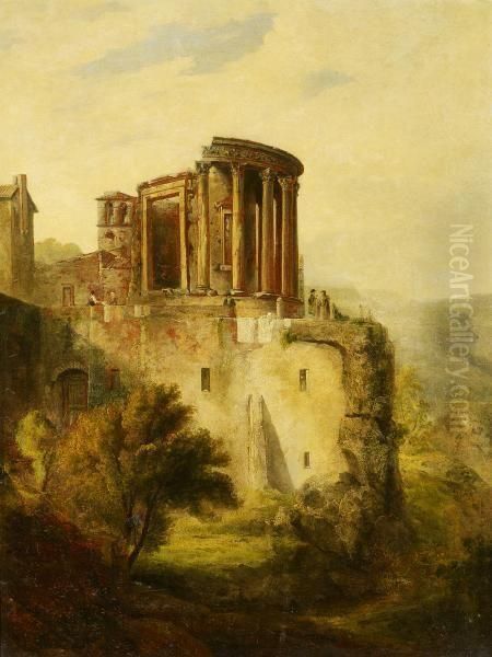 Tivoli, Tempel Der Vesta Oil Painting by Matthew James Lawless