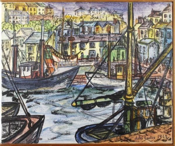 Brixham Oil Painting by John Leslie